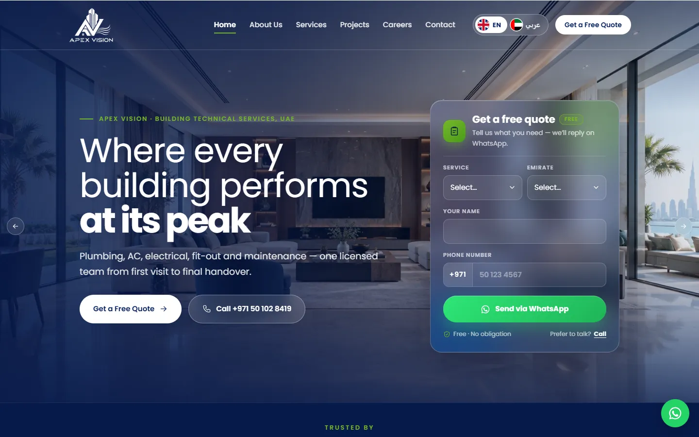 Apex Vision website