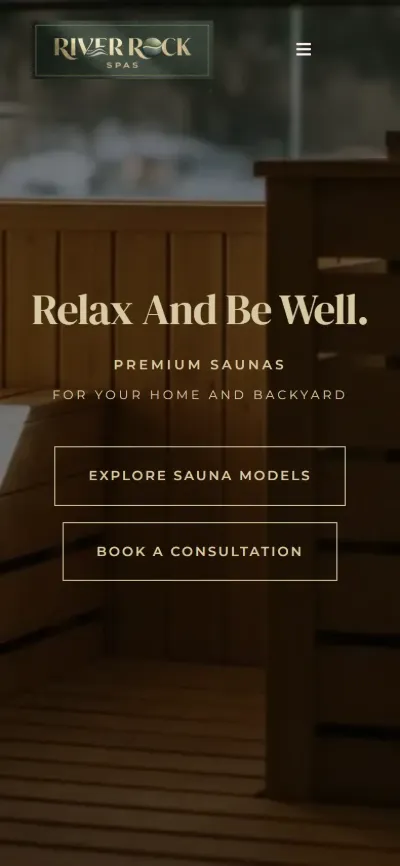River Rock Spas on mobile
